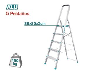 ESCALERA ALUMINIO 5 PELDAÑOS