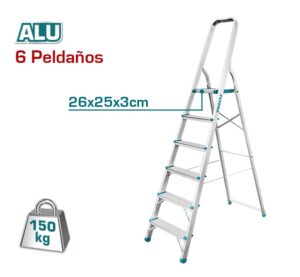 ESCALERA ALUMINIO 6 PELDAÑOS