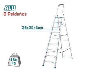 ESCALERA ALUMINIO 9 PELDAÑOS