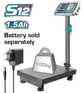 BÁSCULA COMERCIAL 100KG BATERÍA